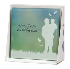 Spegeltavla, Silver Silhouette - Min Farfar är världens bästa!