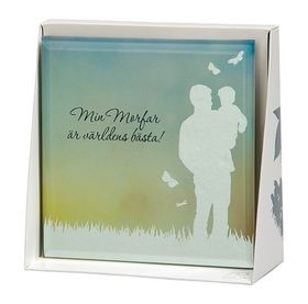Spegeltavla, Silver Silhouette - Min Morfar är världens bästa!