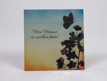 Spegeltavla, Silver Silhouette - Min Mamma är världens bästa!