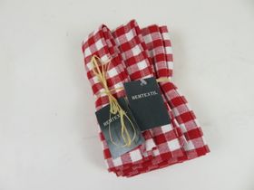 Snygga kökshanddukar i rött och vitt och med klassiskt mönster, 2-pack