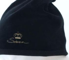 Mössa Sobea, velour, svart, strl 38/42