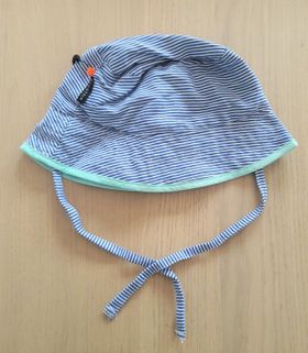 Ziestha sommarhatt Mini för barn, blå/vit-randig, storlek Small