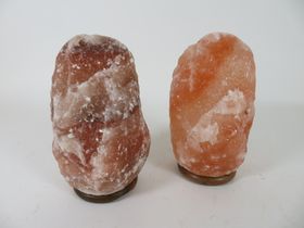 Saltstenslampa med träsockel, 6-10 kilo