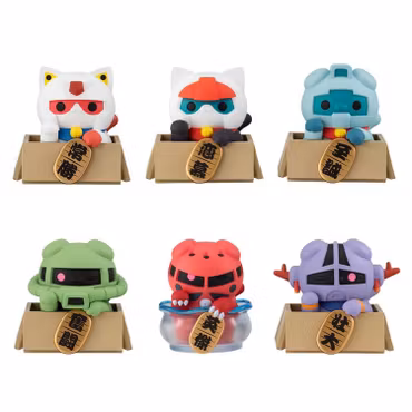 Mobile Suit Gundam Mega Cat Project Nyandam Luckycat Box of 6 Random Figures (With Gift)