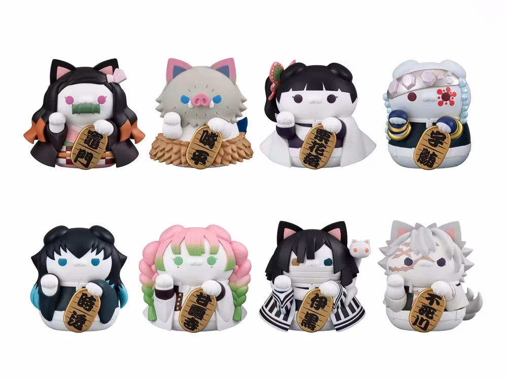 Demon Slayer: Kimetsu no Yaiba Mega Cat Project Demon Slayer Fortune Cats (Ver. 02) Box of 8 Random Figures (with Gift)
