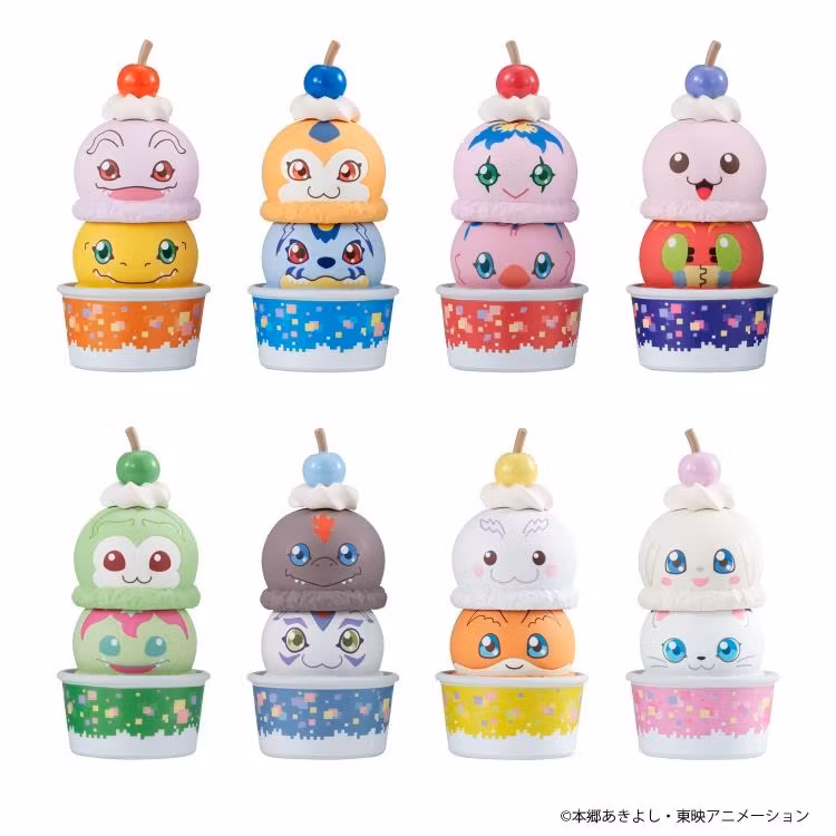 Digimon Adventure Stack Up & Change Digimon Box of 8 Random Figures (With Gift)