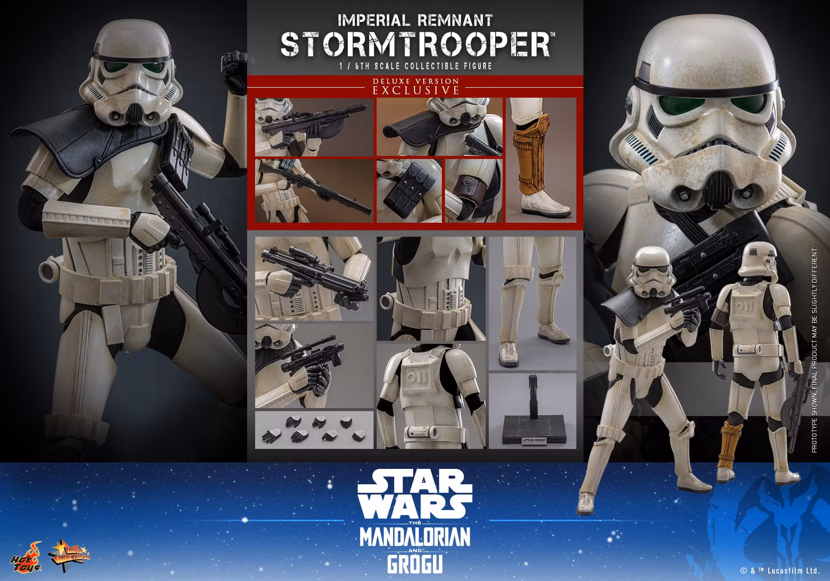 Star Wars: The Mandalorian & Grogu MMS837 Imperial Remnant Stormtrooper (Deluxe Ver.) 1/6th Scale Collectible Figure