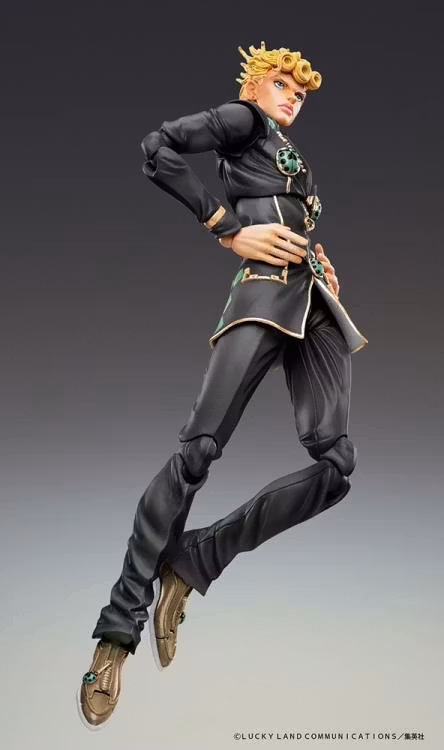 JoJo's Bizarre Adventure Super Action Statue Giorno Giovanna (Black Ver.)