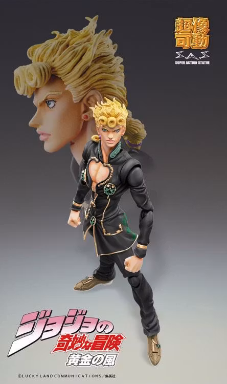 JoJo's Bizarre Adventure Super Action Statue Giorno Giovanna (Black Ver.)