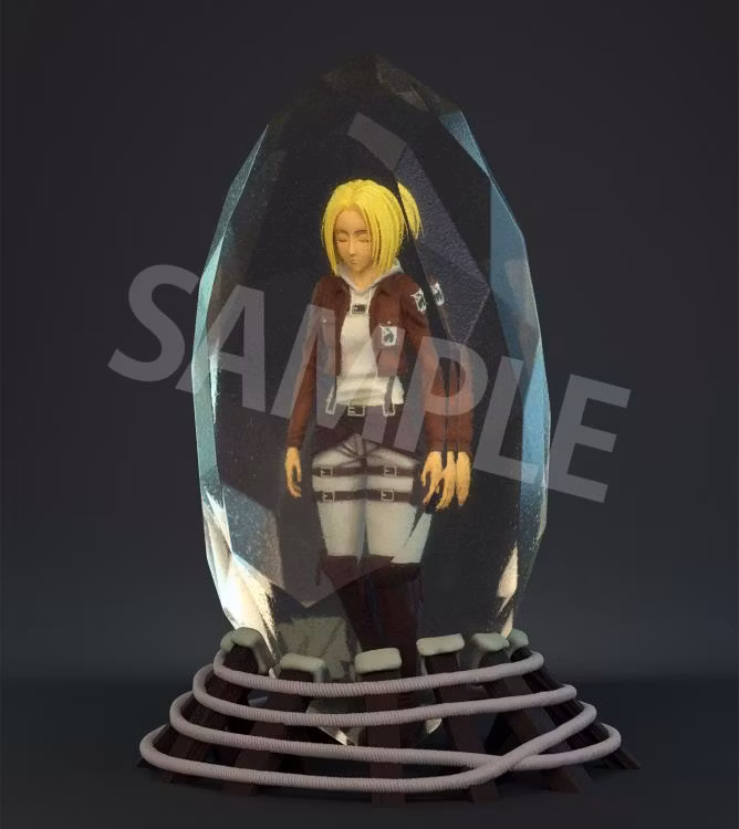 Attack on Titan 3D Crystal Statue Annie Leonhart