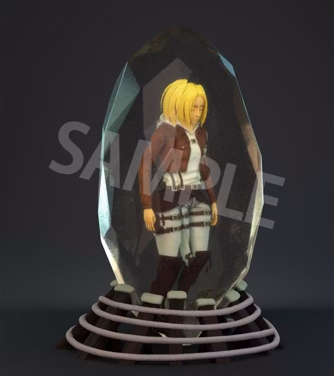 Attack on Titan 3D Crystal Statue Annie Leonhart