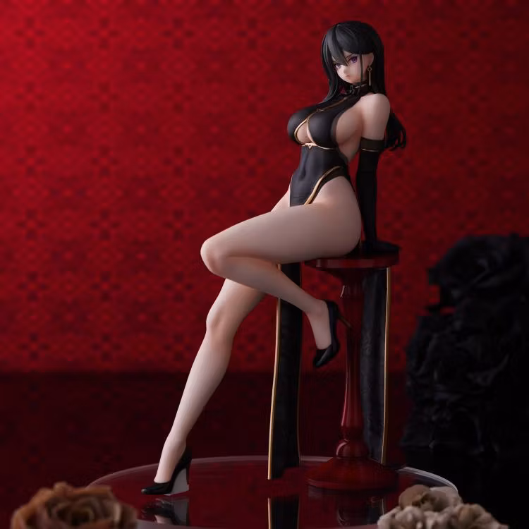 Original Character Hayabusa Illustration Black China Dress-chan
