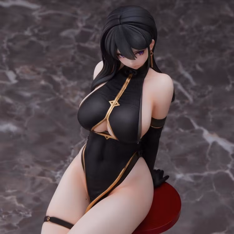 Original Character Hayabusa Illustration Black China Dress-chan