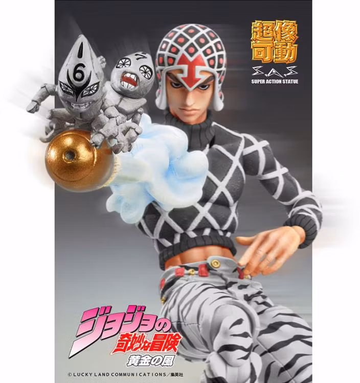JoJo's Bizarre Adventure Super Action Statue Guido Mista & S-P (Black Ver.)