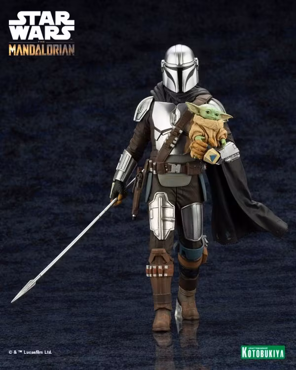 The Mandalorian ArtFX+ The Mandalorian & Grogu with Beskar Staff