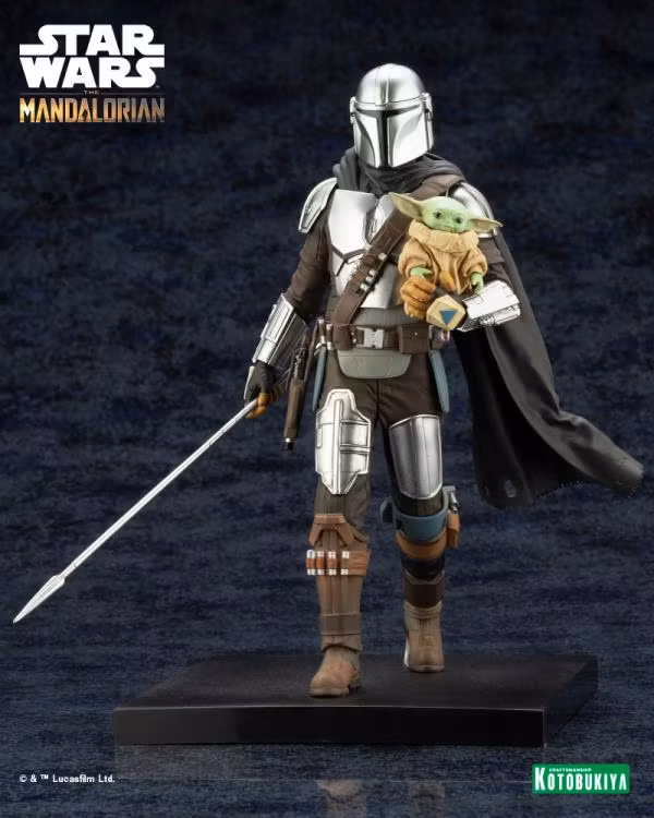 The Mandalorian ArtFX+ The Mandalorian & Grogu with Beskar Staff