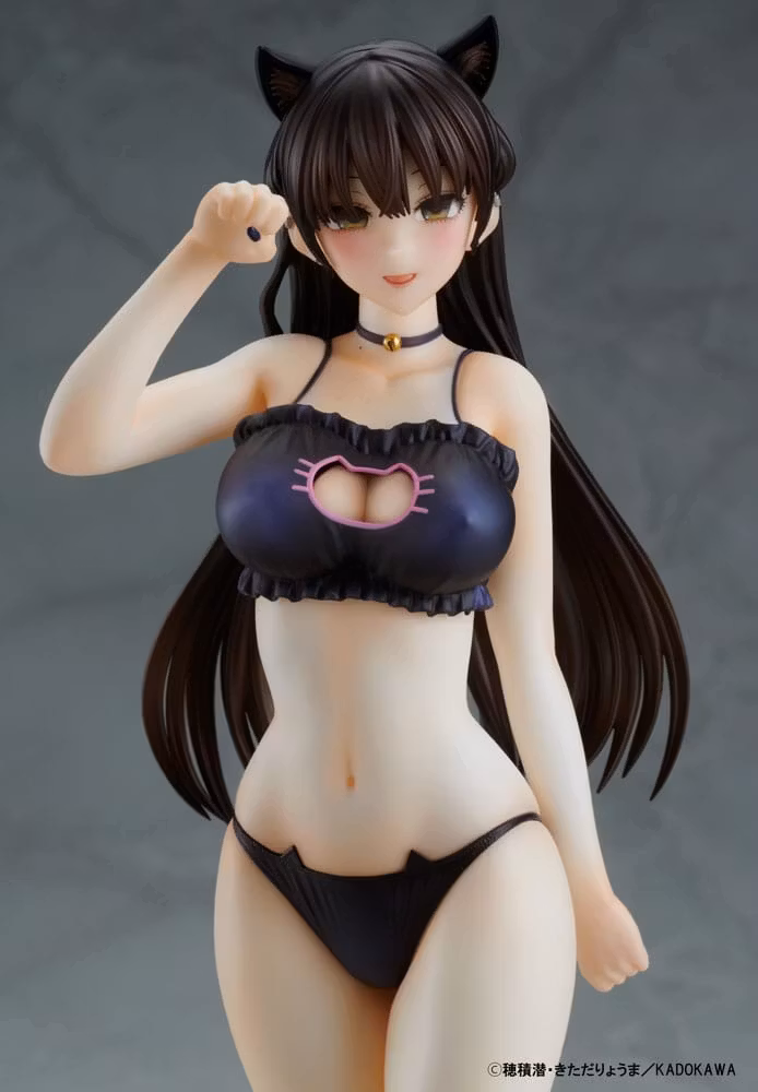 Mishiranu Joshikousei ni Kankinsareta Mangaka no Hanashi Konata Competitive Swimsuit & Cat Lingerie Costume Set