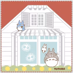 Studio Ghibli Mini Towel My Neighbor Totoro Satsuki & Mei's House 25 x 25 cm