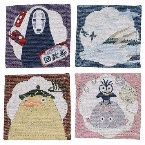 Studio Ghibli Spirited Away Coaster 4-Pack Characters 10 x 10 cm
