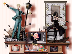 Spy x Family Elite FigumiZ The Forger Family 1/8 Scale Limited Edition Statue Set