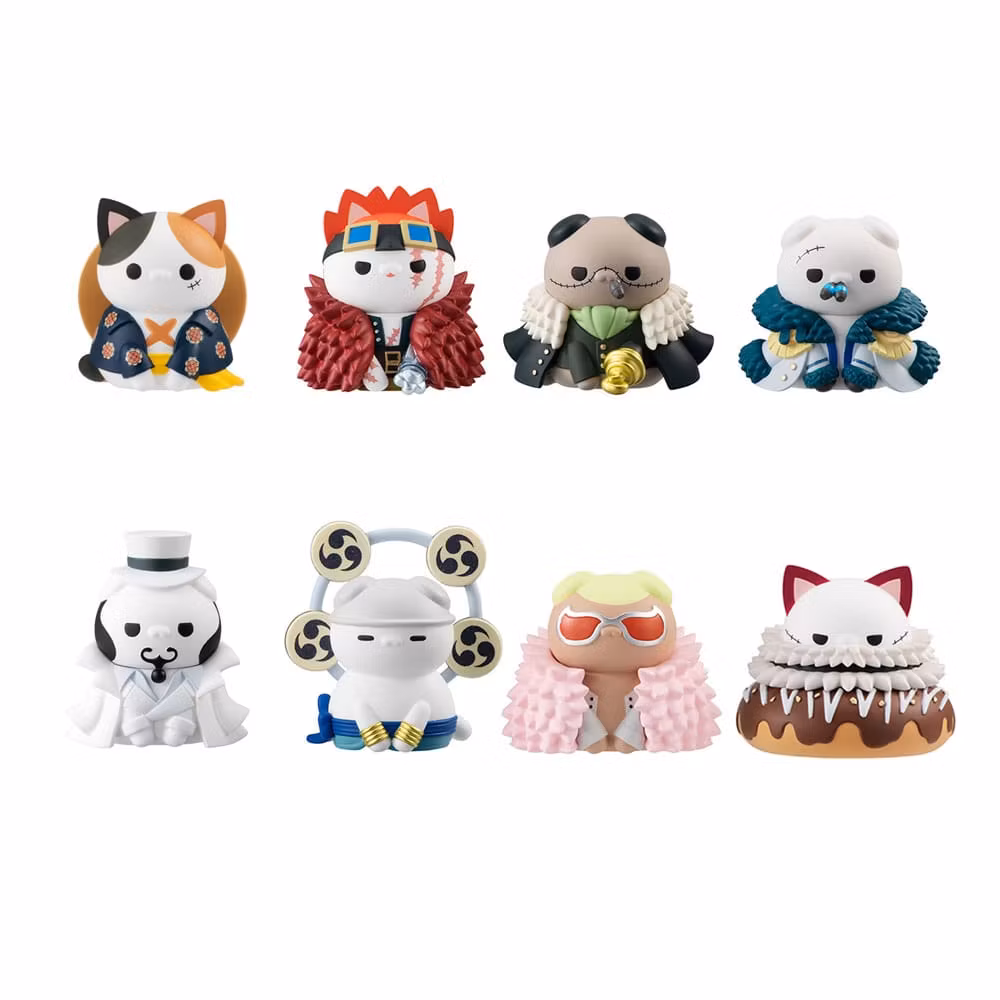 One Piece Mega Cat Project Nyan Piece Nyan! (Luffy with Rivals Ver.) Set of 8 Figures