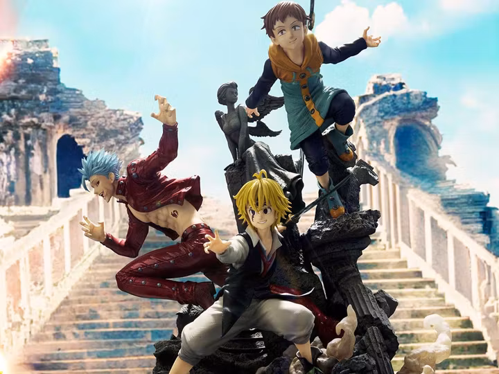 The Seven Deadly Sins Concept Masterline Meliodas, Ban, and King (Deluxe Ver.) 1/6 Scale Limited Edition Statue (With Bonus)