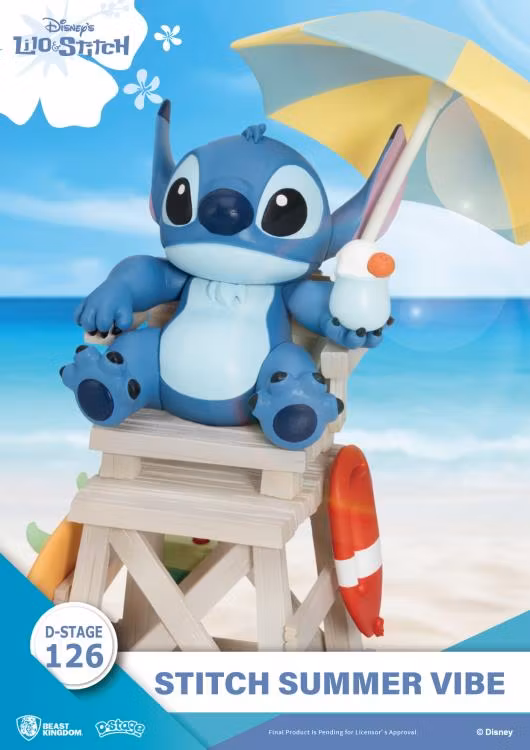 Disney  Lilo & Stitch D-Stage DS-126 Stitch Summer Vibe Statue