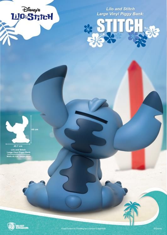 Disney Lilo & Stitch Large Vinyl Stitch Piggy Bank