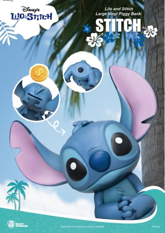 Disney Lilo & Stitch Large Vinyl Stitch Piggy Bank
