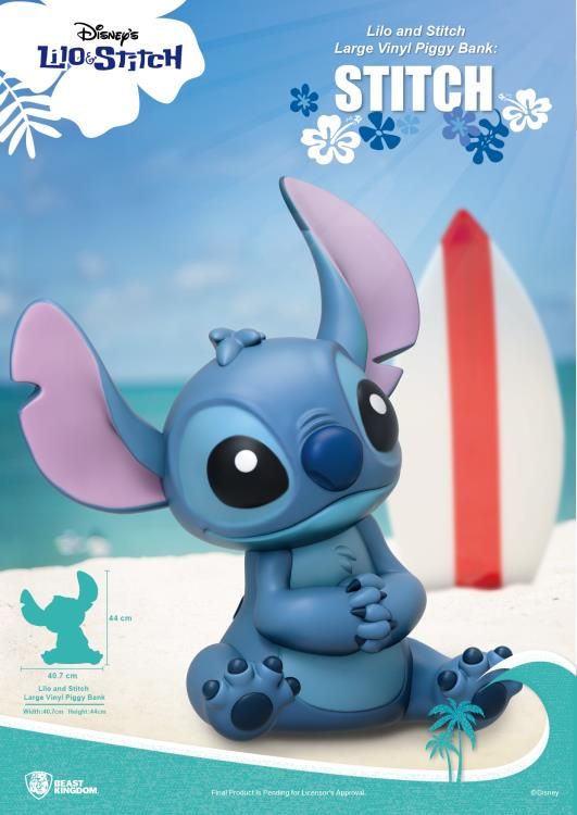 Disney Lilo & Stitch Large Vinyl Stitch Piggy Bank