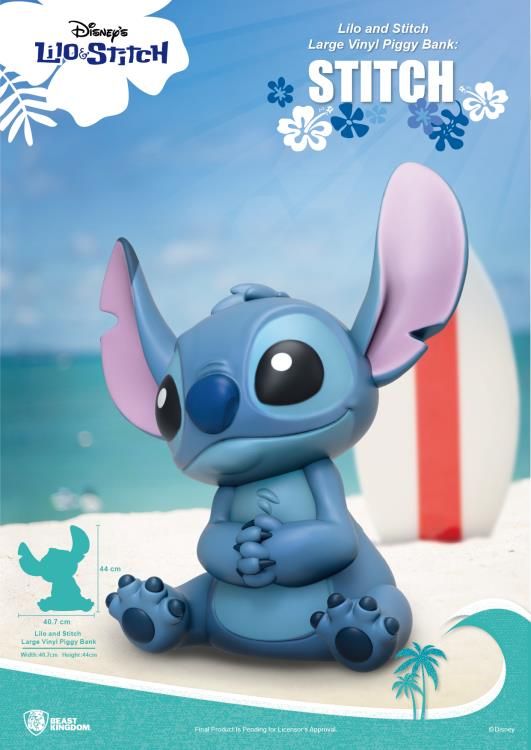 Disney Lilo & Stitch Large Vinyl Stitch Piggy Bank