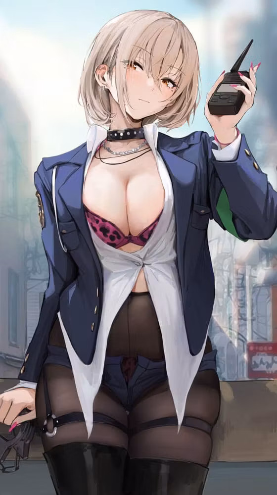 Naughty Police Woman Illustration by CheLA77 Limited Edition