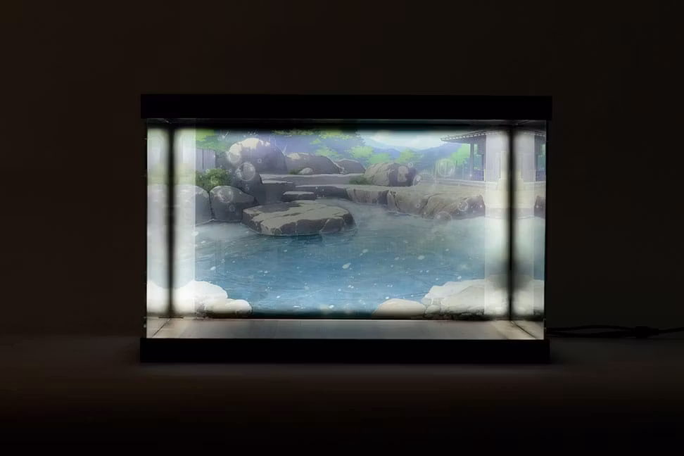Azur Lane Acrylic Display Case with Lighting for figure Kashino Hot Springs Relaxation