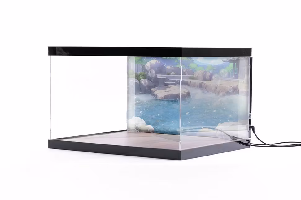Azur Lane Acrylic Display Case with Lighting for figure Kashino Hot Springs Relaxation