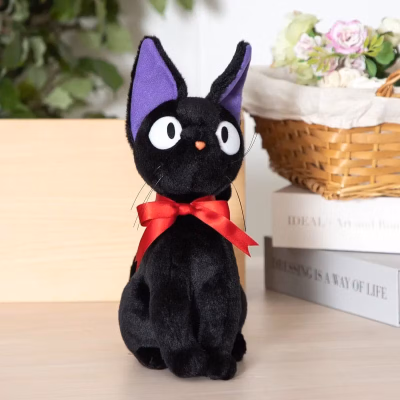 Studio Ghibli Kiki's Delivery Service Plush Figure Jiji Sitting (M)