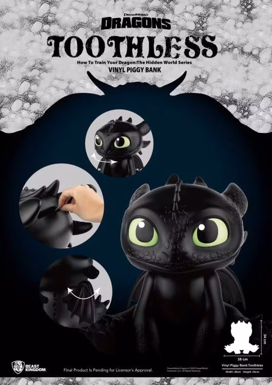 How to Train Your Dragon Toothless Piggy Bank