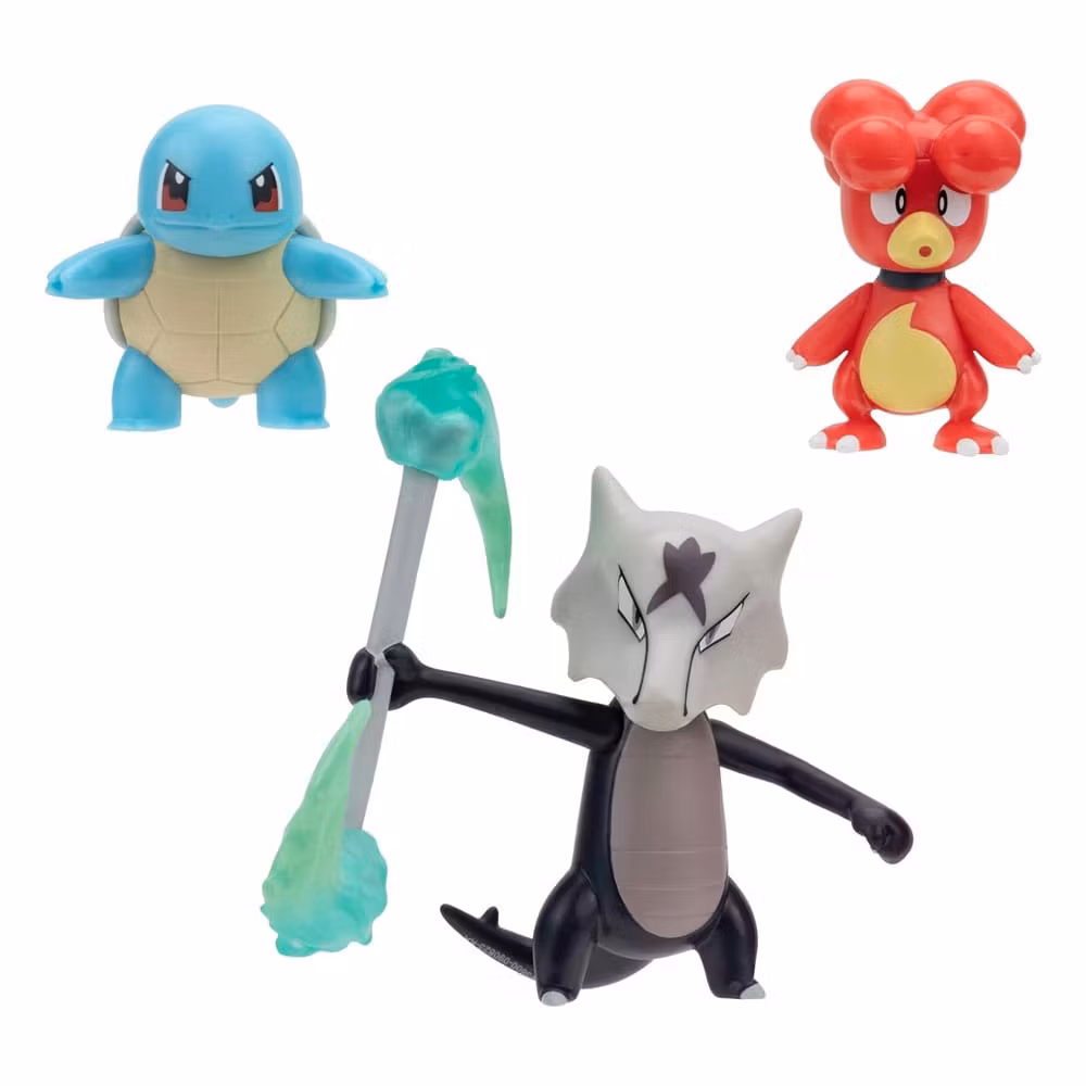Pokémon Battle Figure Set 3-Pack Magby, Squirtle, Alolan Marowak