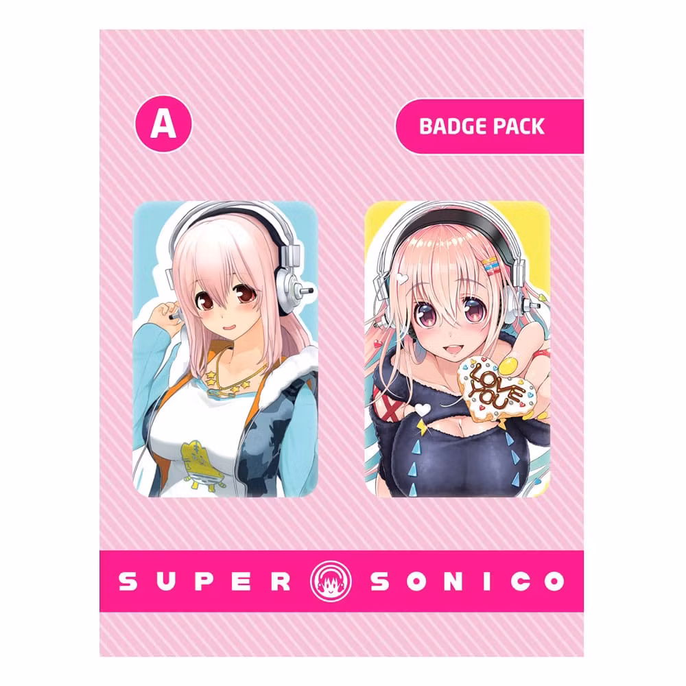 Super Sonico Pin Badges 2-Pack Set A