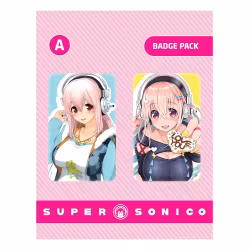 Super Sonico Pin Badges 2-Pack Set A