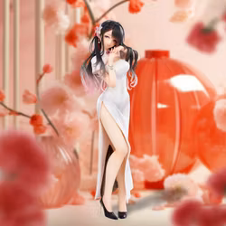 Mai Okuma Illustration Iyashikei White Chinese Dress Onee-san