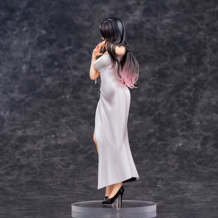 Mai Okuma Illustration Iyashikei White Chinese Dress Onee-san