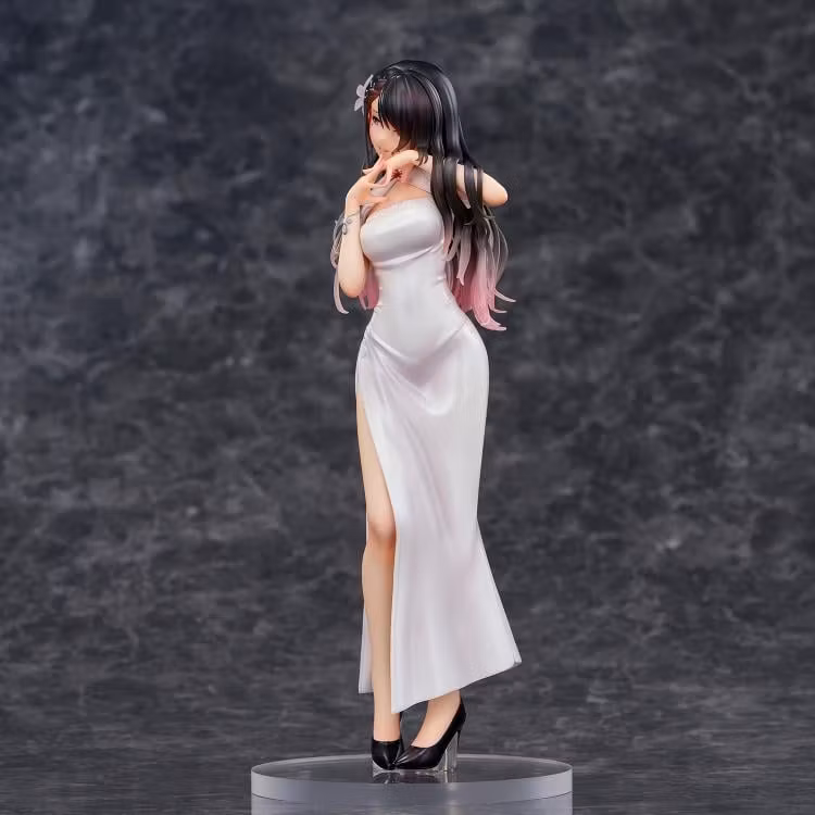 Mai Okuma Illustration Iyashikei White Chinese Dress Onee-san
