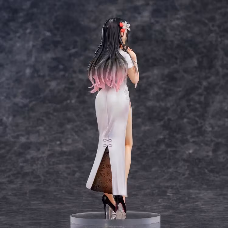 Mai Okuma Illustration Iyashikei White Chinese Dress Onee-san