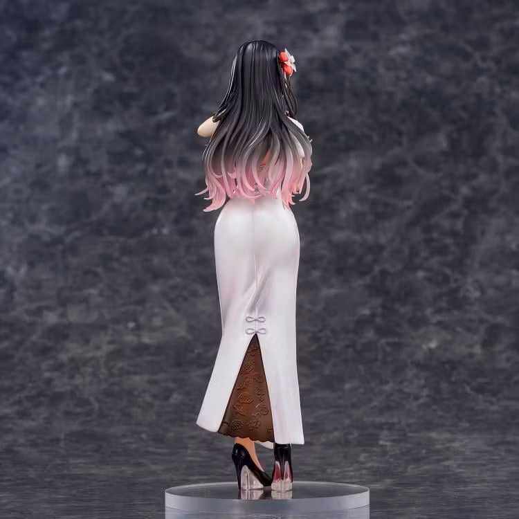 Mai Okuma Illustration Iyashikei White Chinese Dress Onee-san