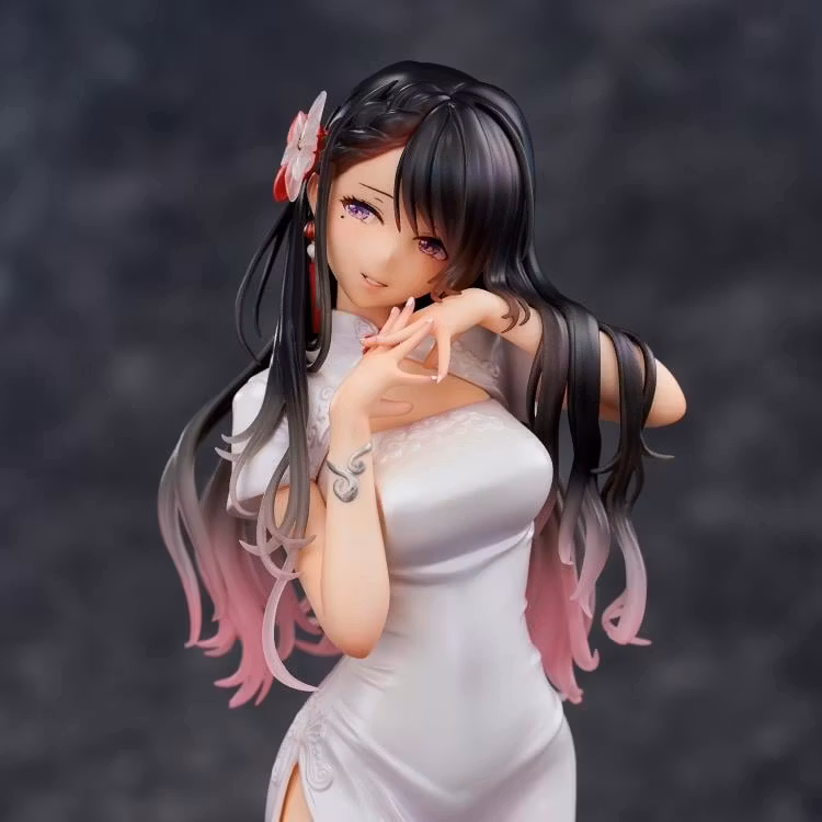 Mai Okuma Illustration Iyashikei White Chinese Dress Onee-san
