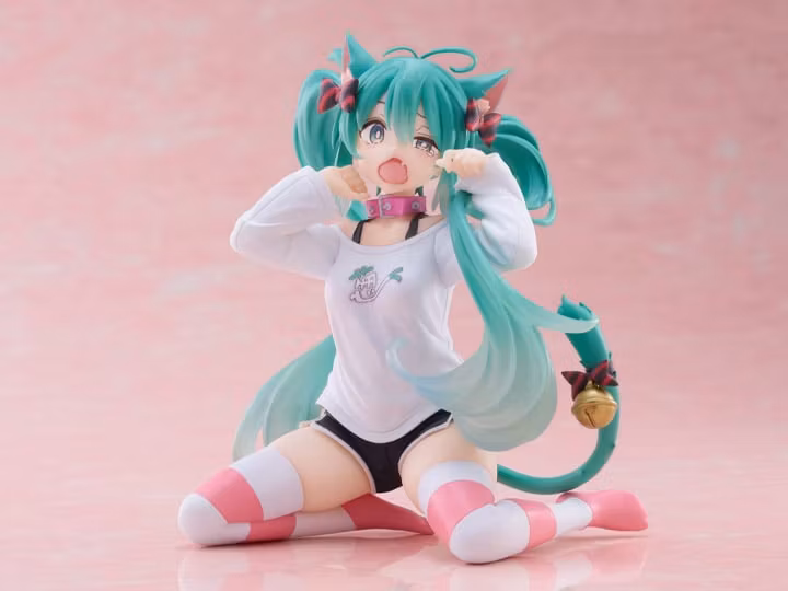 Vocaloid Desktop Cute Miku Hatsune (Nekomimi T-Shirt Ver.)
