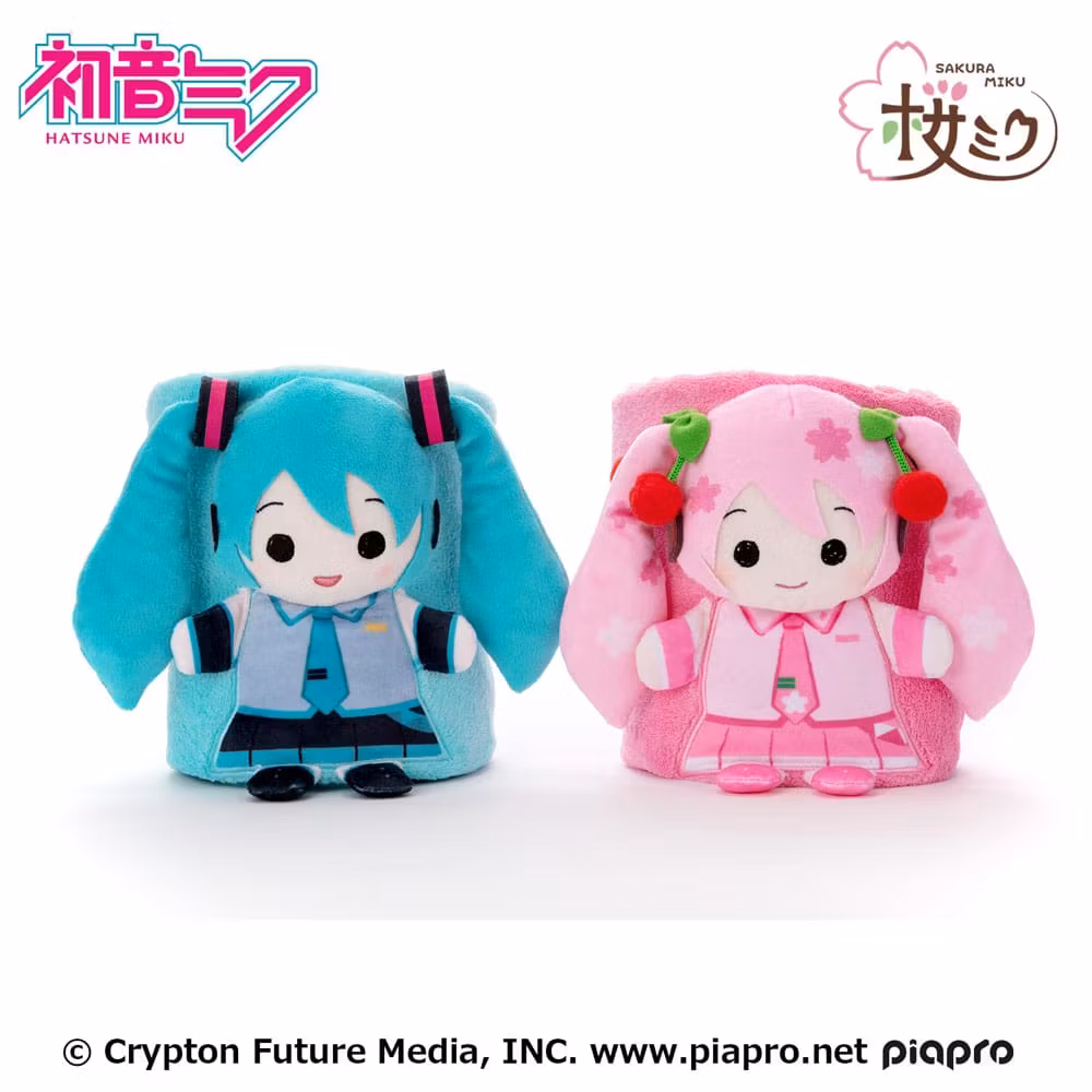 Vocaloid Hatsune Miku Roll-Up Plush Figure Miku