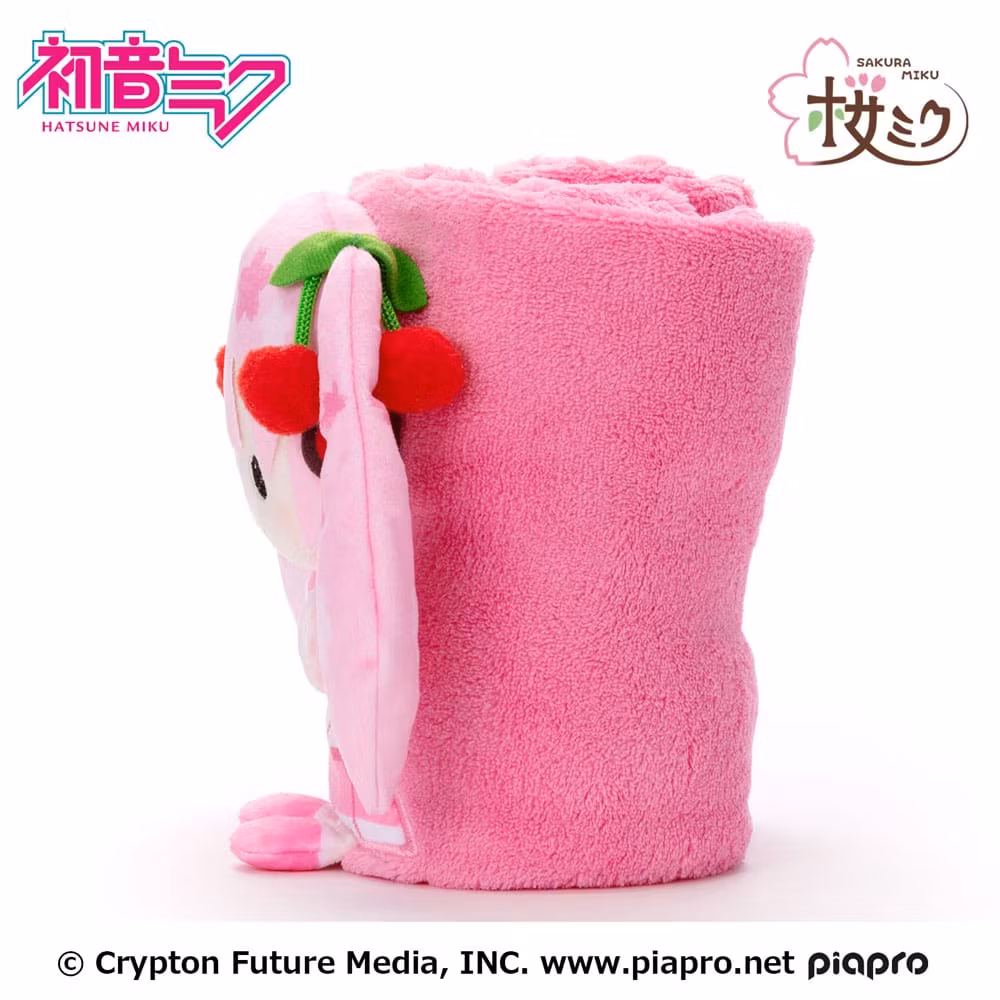 Vocaloid Hatsune Miku Roll-Up Plush Figure Sakura Miku