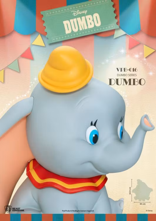 Disney Dumbo VPB-016 Dumbo Vinyl Piggy Bank