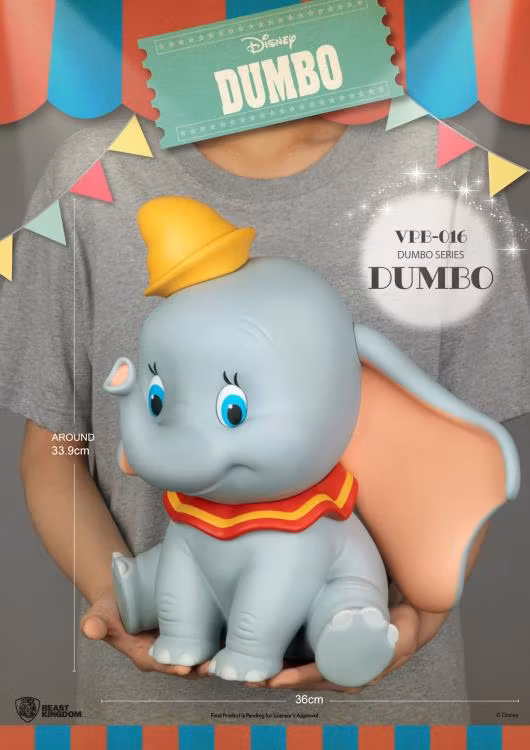 Disney Dumbo VPB-016 Dumbo Vinyl Piggy Bank